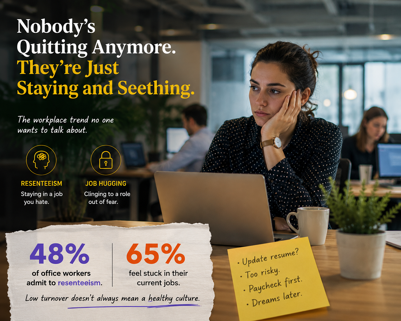 Nobody’s Quitting Anymore. They’re Just Staying and Seething.