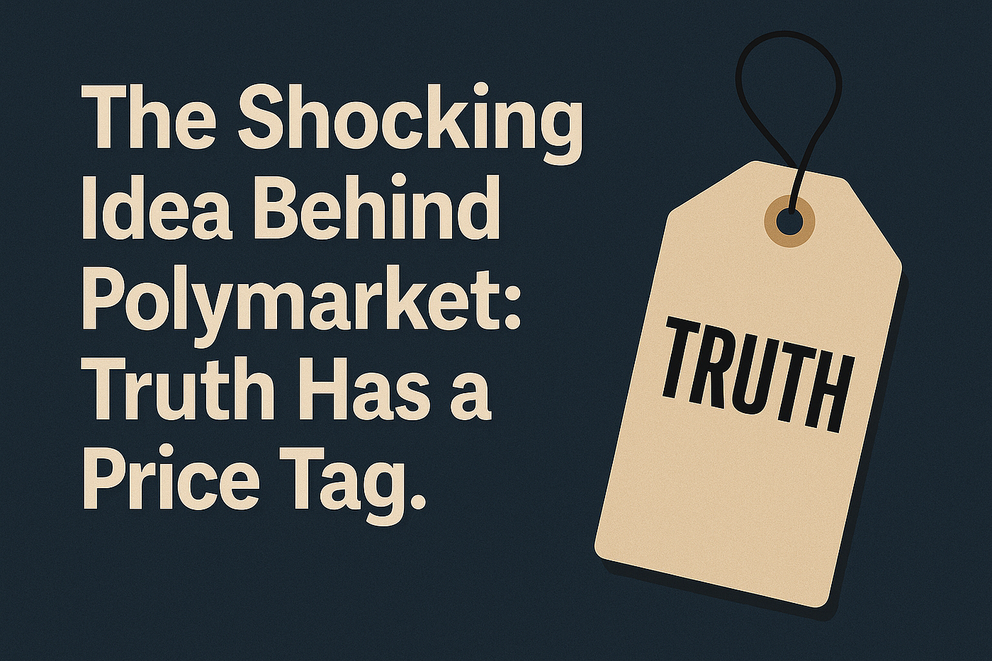 The Shocking Idea Behind Polymarket: Truth Has a Price Tag | by Din Amri |  Medium