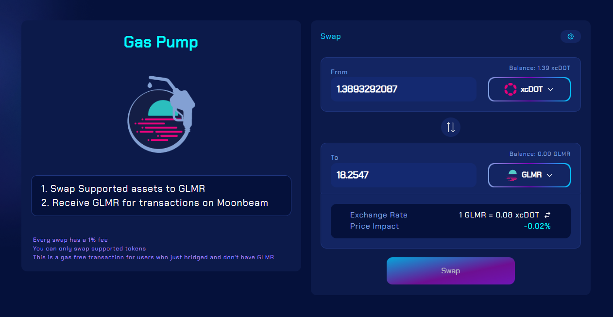 Gas Pump live on Beamswap. The new feature will allow Beamswap… | by  Beamswap | Beamswap | Medium