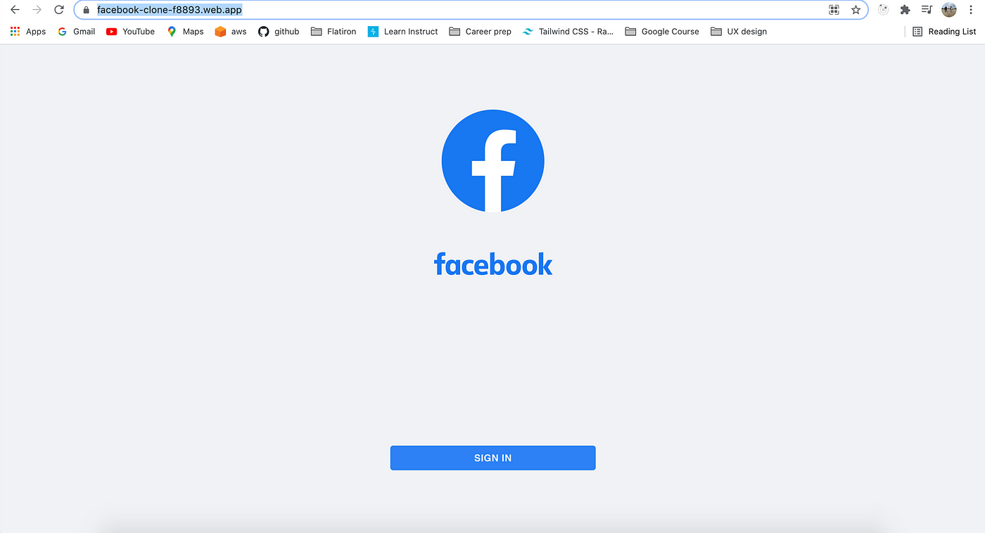 Facebook Login UI Clone