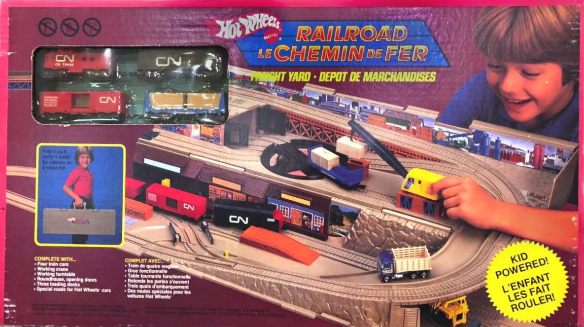 Group of 3 Hot Wheels Railroad Die-Cast Trains Gift Packs
