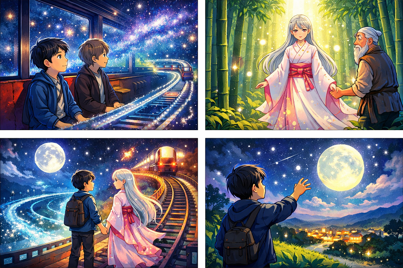 Night on the Galactic Railroad × Tale of Princess Kaguya