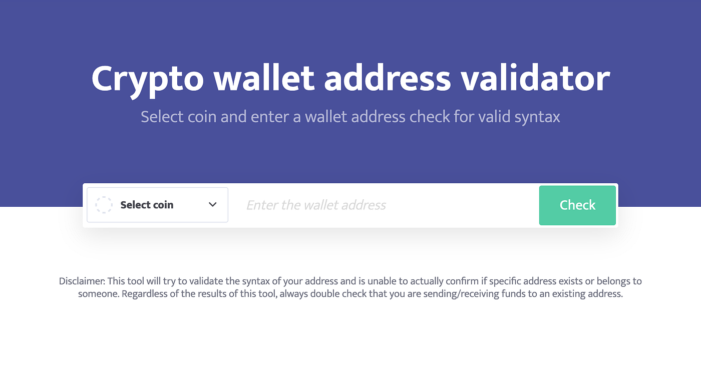 Wallet address validator. When every one of us entered the world… | by  minerstat | minerstat | Medium