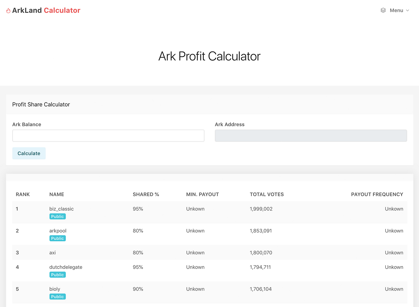 Introducing: ArkLand Calculator v1 | by ArkLand Delegate | Medium