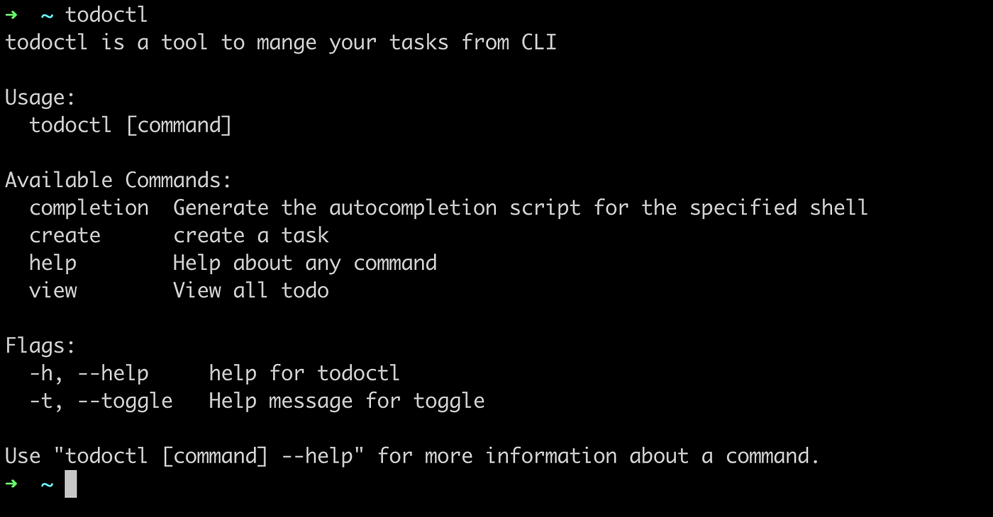 Cobra Golang Flags Collection Online