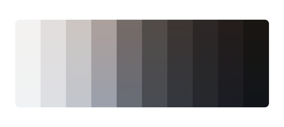 Warm Black and Dark Grey Color Palette