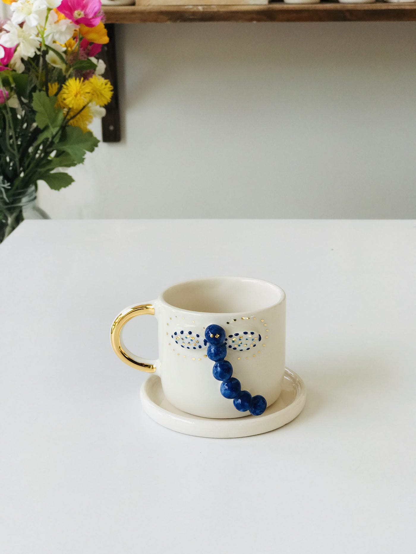 Handcrafted Snowman Ceramic Espresso Cup & Saucer – Enjoy Ceramic Art