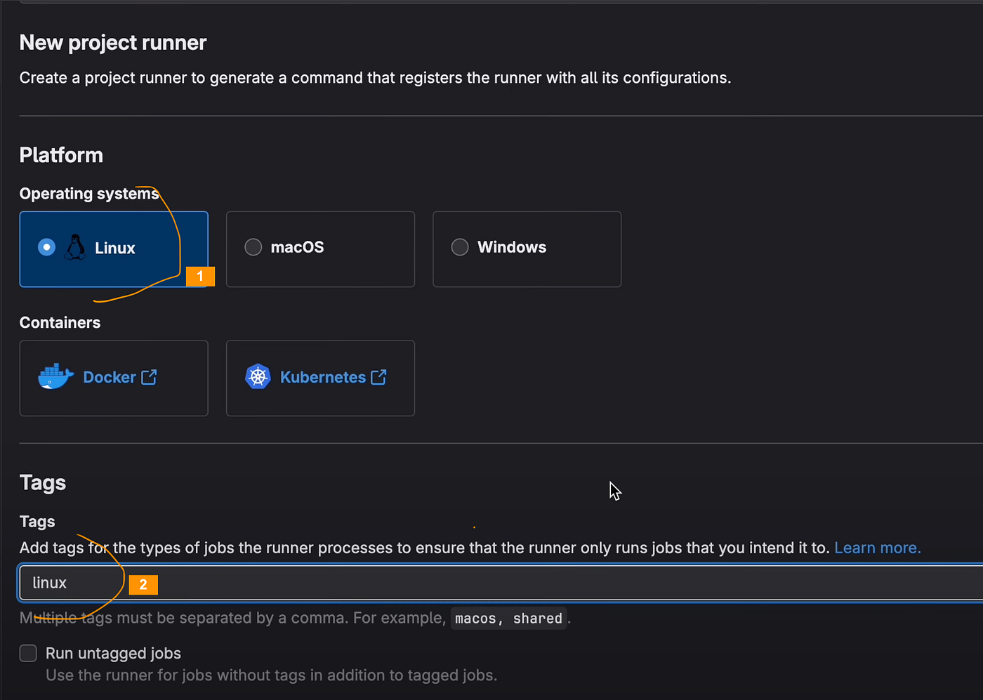 GitLab Linux runner setup