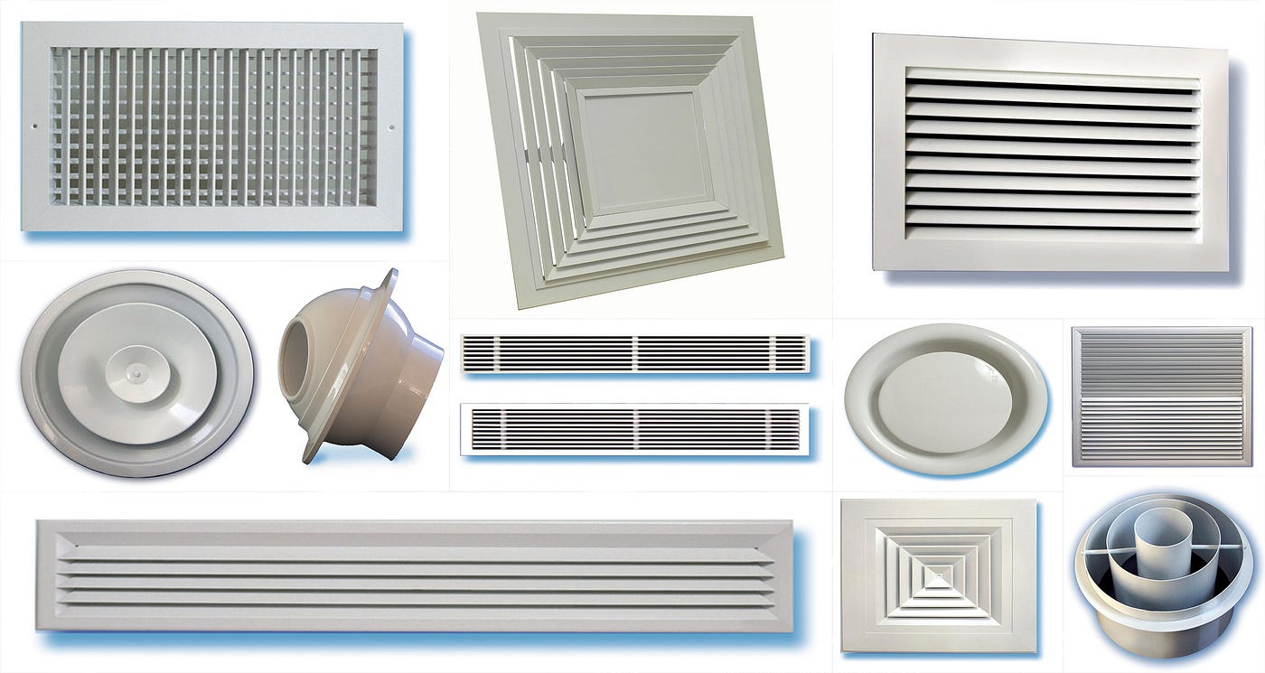 Air grilles: suitable for the supply/exhaust of air