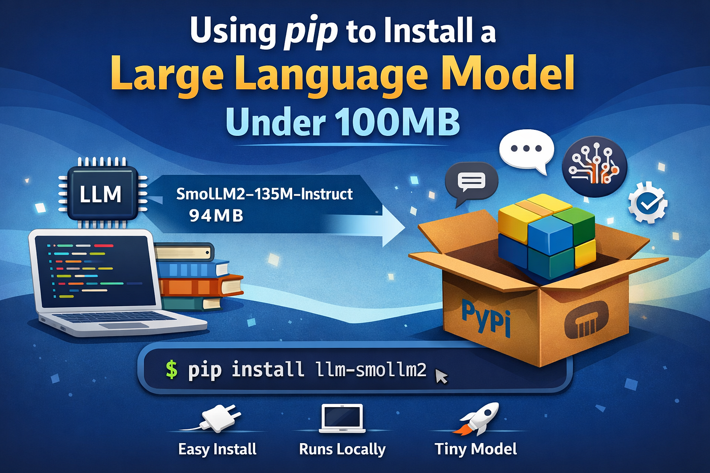Using pip to Install a Large Language Model Under 100MB