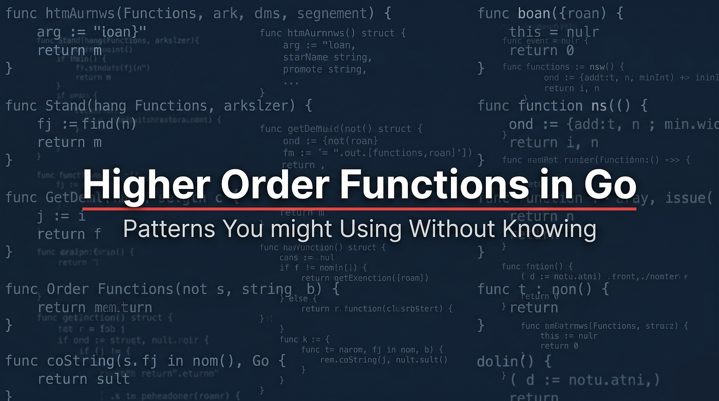 Higher Order Functions in Go: Why It Matters and How to Use It
