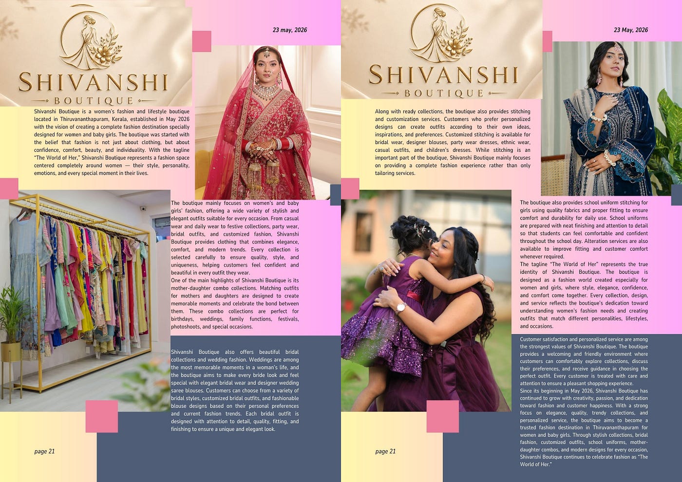 A look inside Shivanshi Boutique: Thiruvananthapuram’s premier fashion destination for personalized…