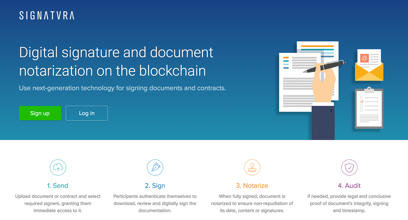 Introducing Signatura: document signing on the blockchain | by Franco Amati  | Signatura blog