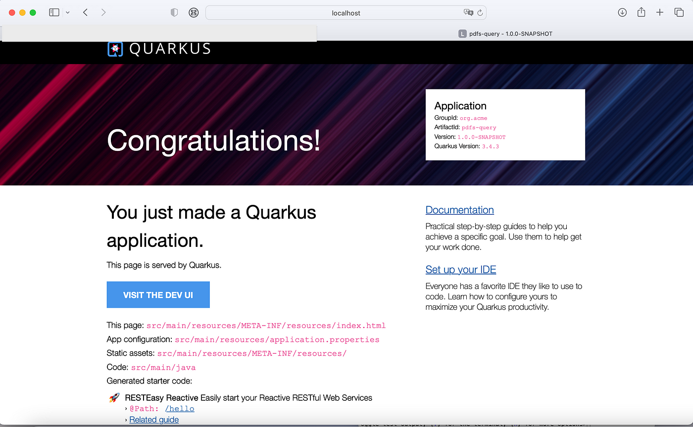 Guide: Create a Quarkus Application on macOS | by datatec.studio | Java MVP  | Medium
