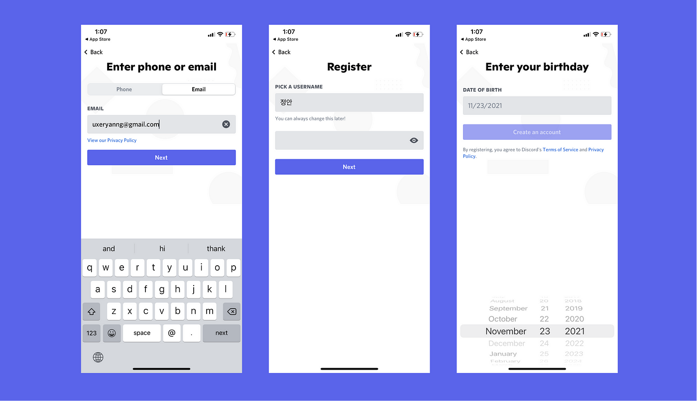 Discord Onboarding Flow  Onboarding, App ui design, App interface