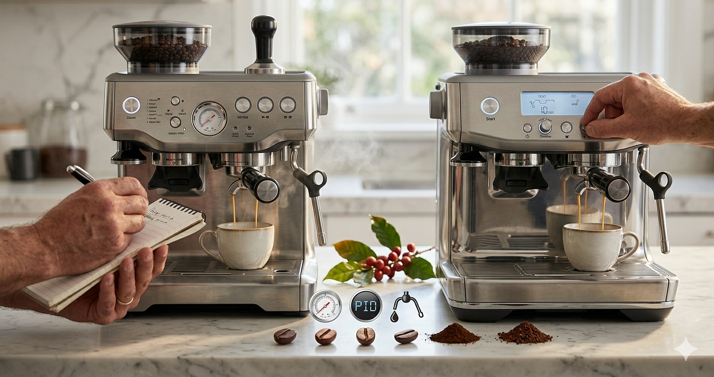 I Spent Two Weeks with Both Breville Espresso Machines. The “Better” One Surprised Me.