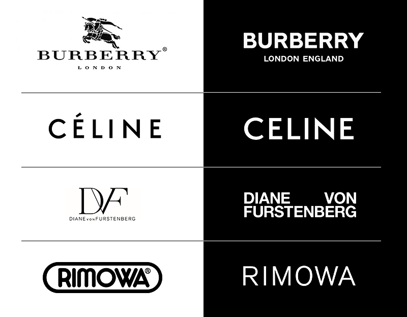 The simplification of the luxury fashion company logo, by Magdalena  Kacicka