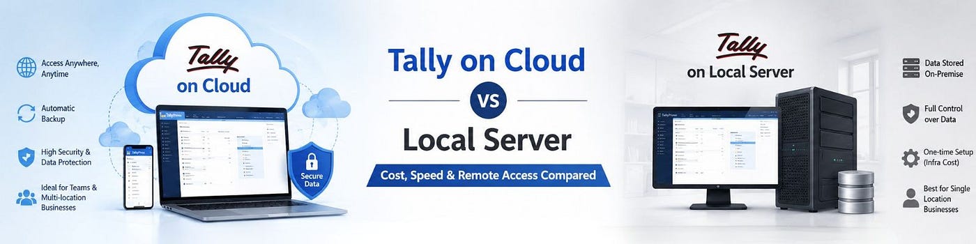 Tally on Cloud vs Local Server: Cost, Speed & Remote Access Compared