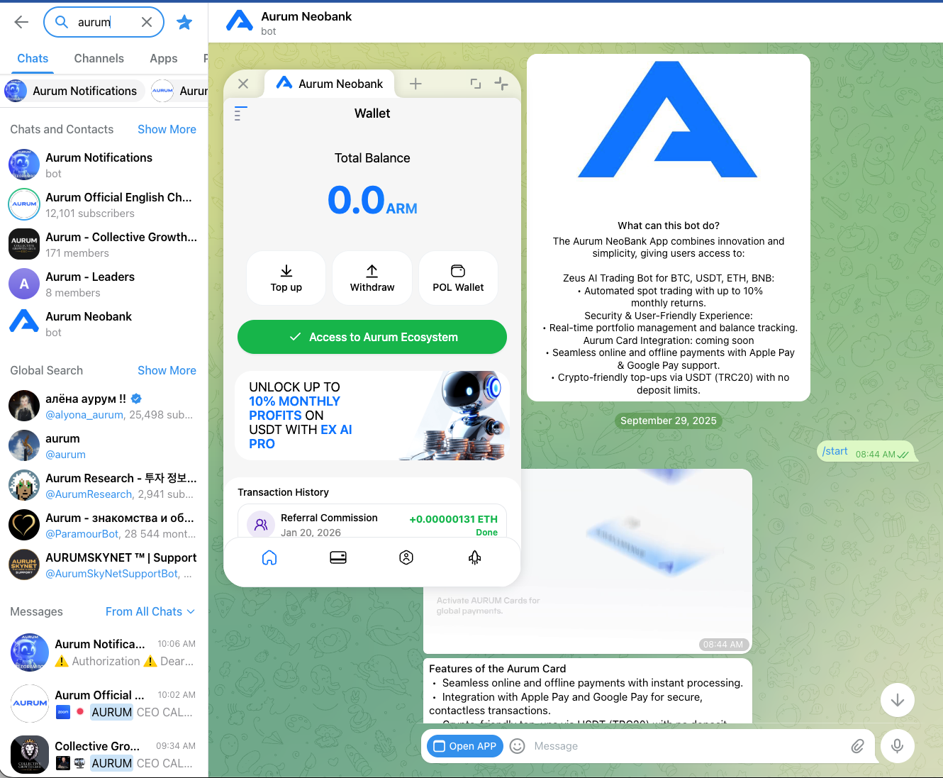 Aurum NeoBank: Getting Connected. How to connect to the Aurum NeoBank via…  | by rpearce63 | Jan, 2026 | Medium