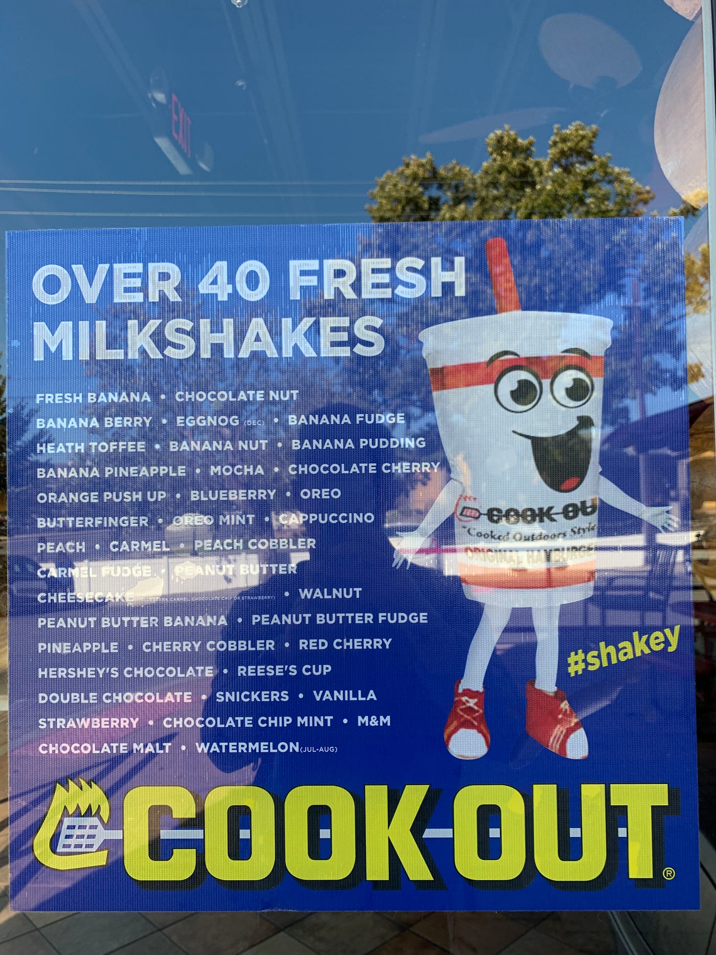 Menu Cookout Milkshakes Menu Cookout Milkshake Options Cookout