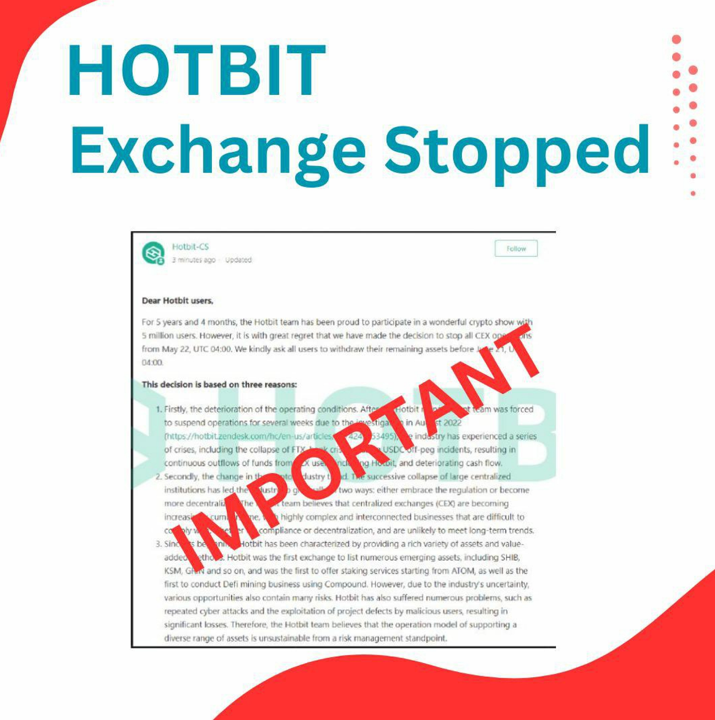 Important announcement !