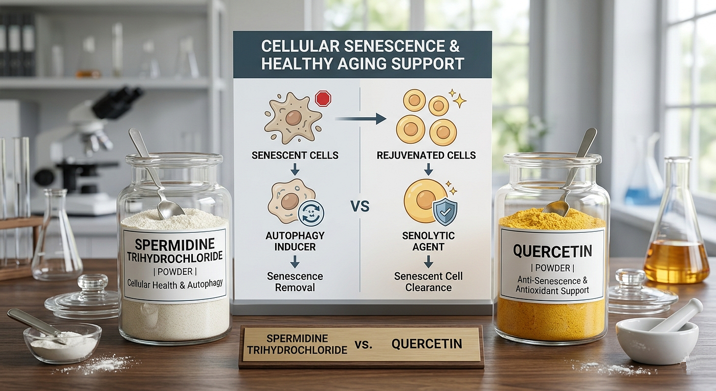 Spermidine Trihydrochloride vs. Quercetin: Cellular Senescence and Healthy Aging Support