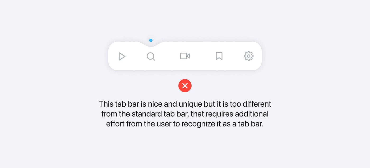 A custom tab bar