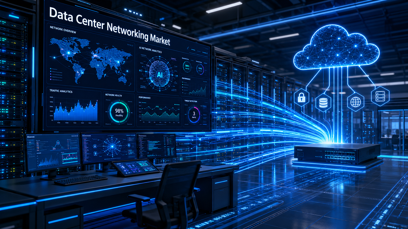 Data Center Networking Market Size worth $114.3 Bn in 2034