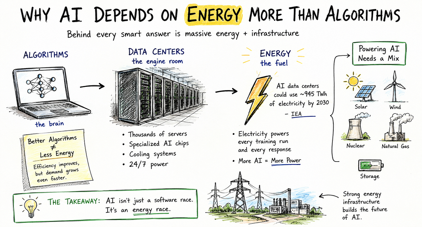 Why AI Depends on Energy More Than Algorithms
