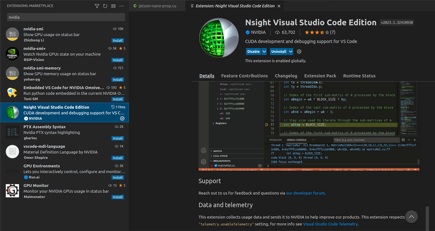 NVIDIA Nsight Visual Studio Edition