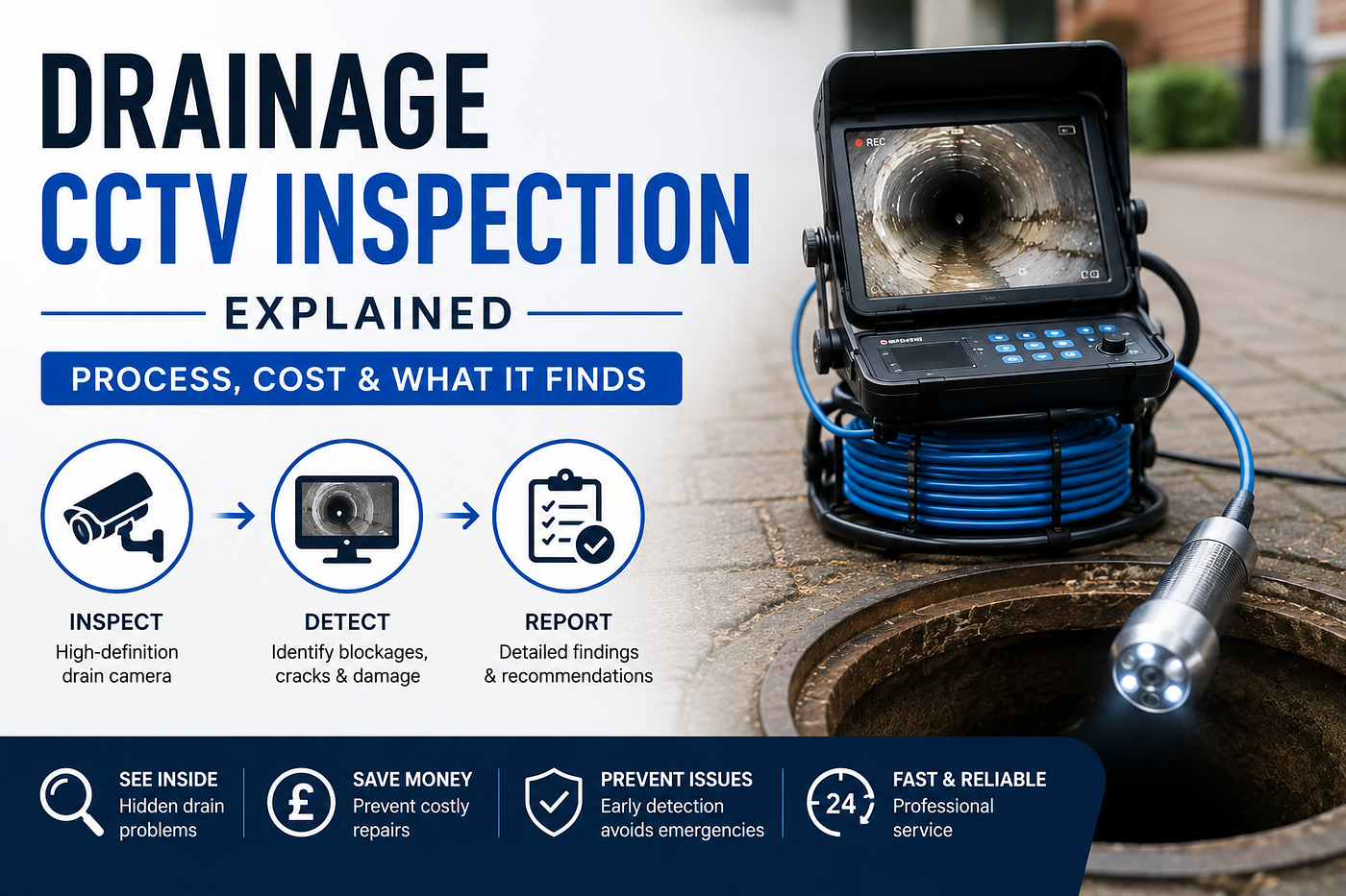 Drainage CCTV Inspection Explained: Process, Cost & What It Finds