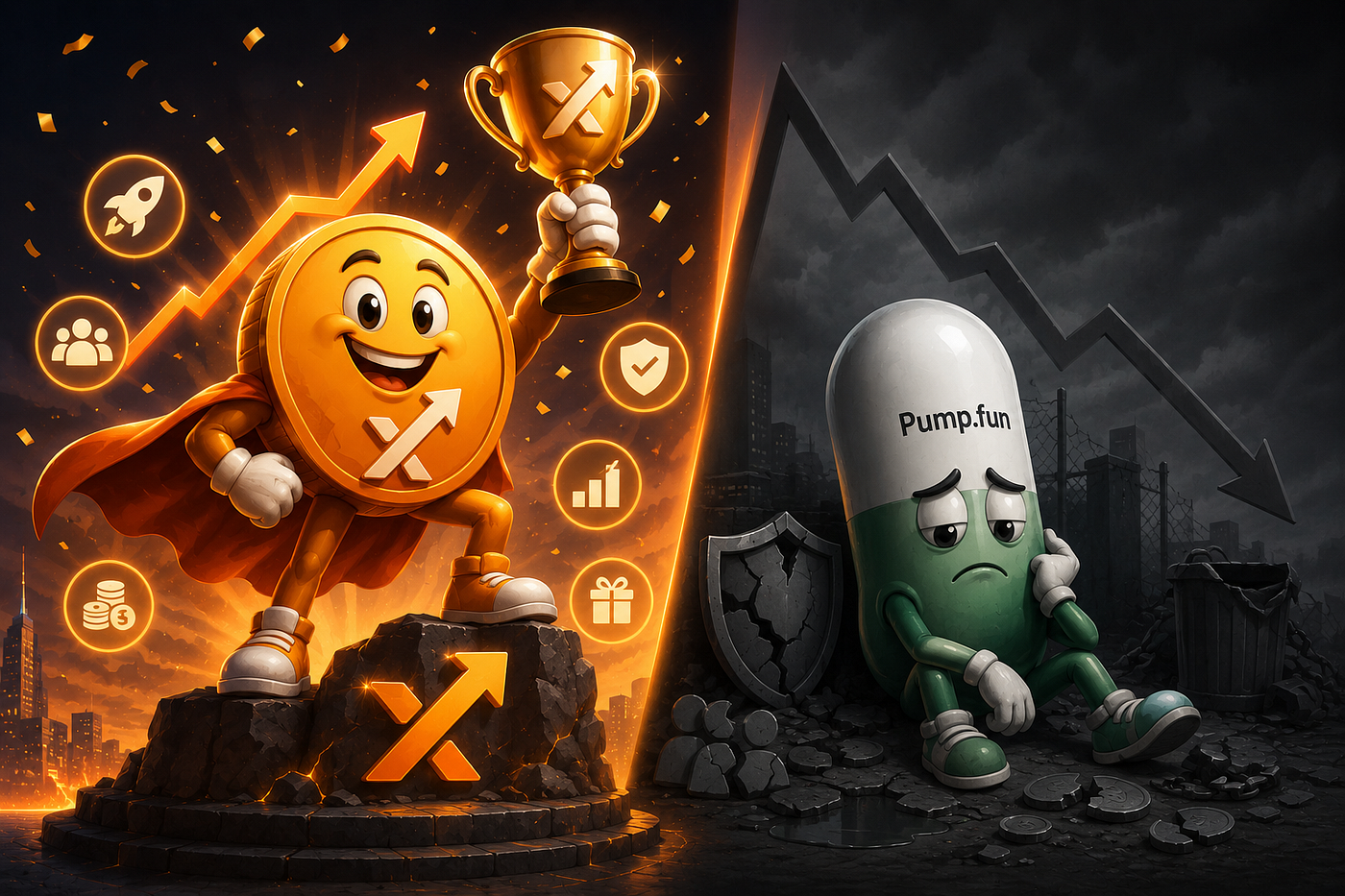 Xtrends: The Upgrade Beyond Pump.fun — Now Launch Coins With Staking