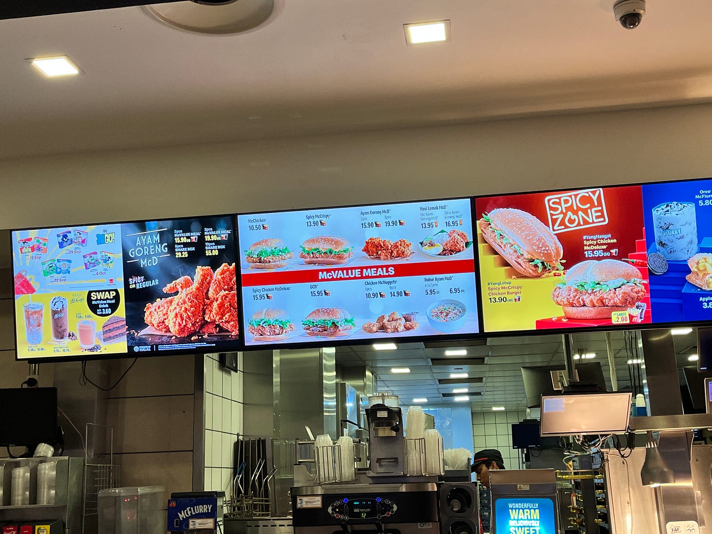 Mcdonald malaysia store menu