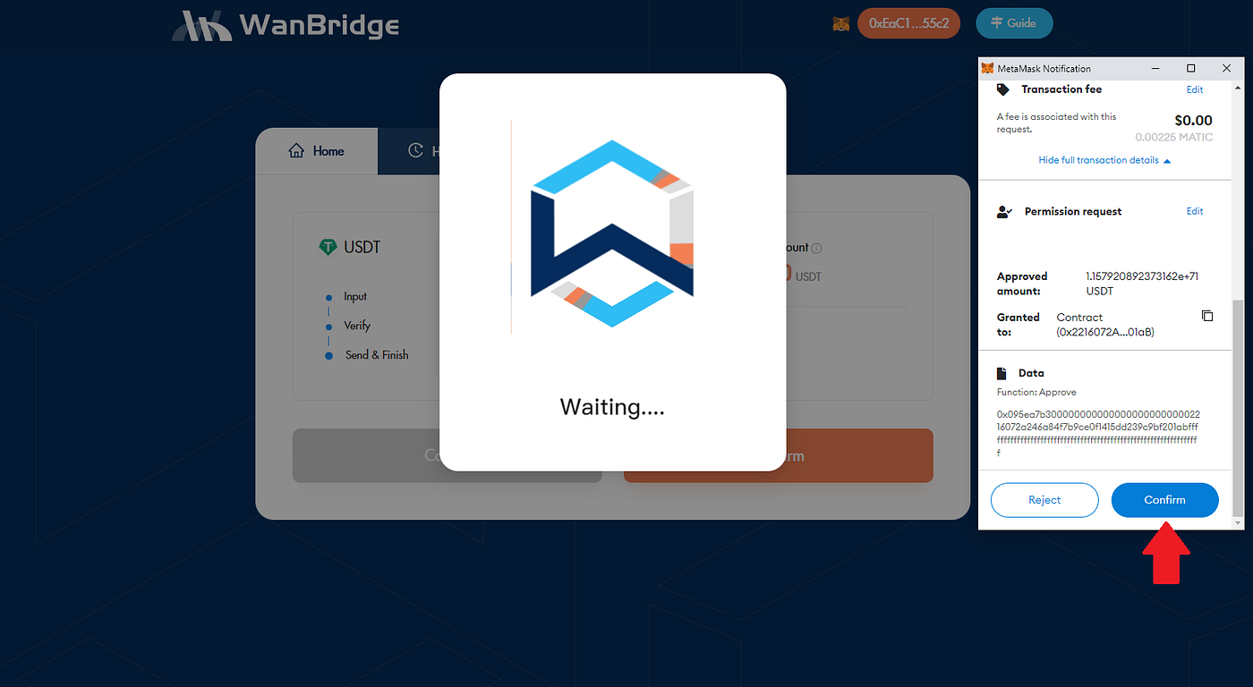 How to complete a crosschain transaction (USDT) | Wanchain