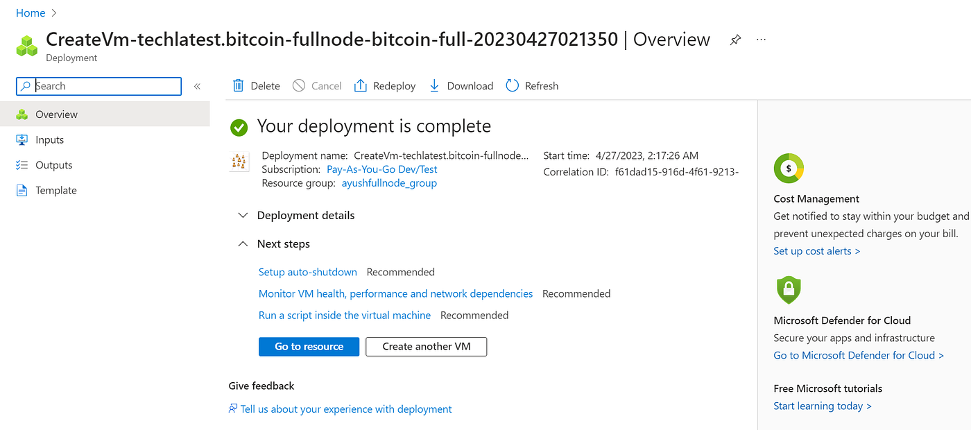 How To Setup Bitcoin Full Node ON Azure | Coinmonks