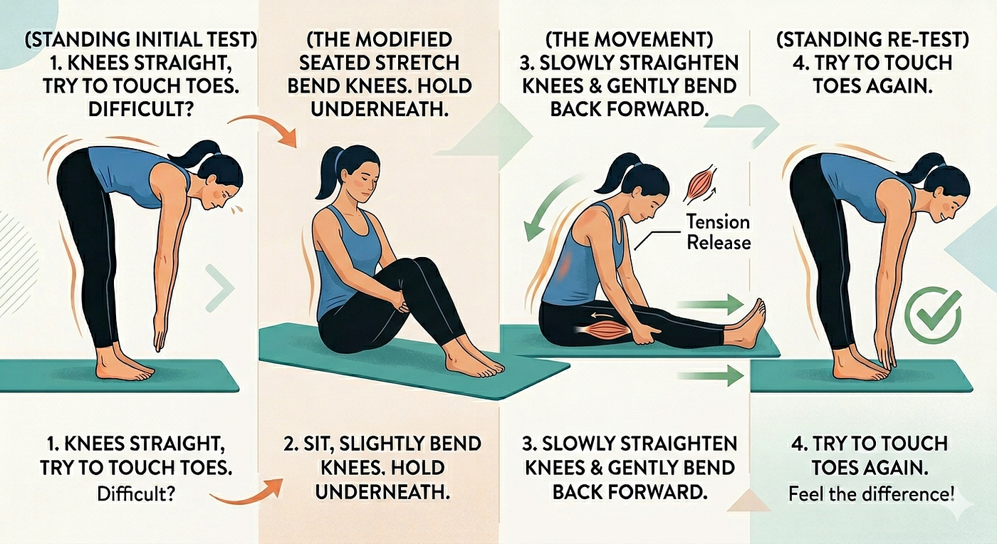 Can you touch your toes while keeping your knees completely straight?