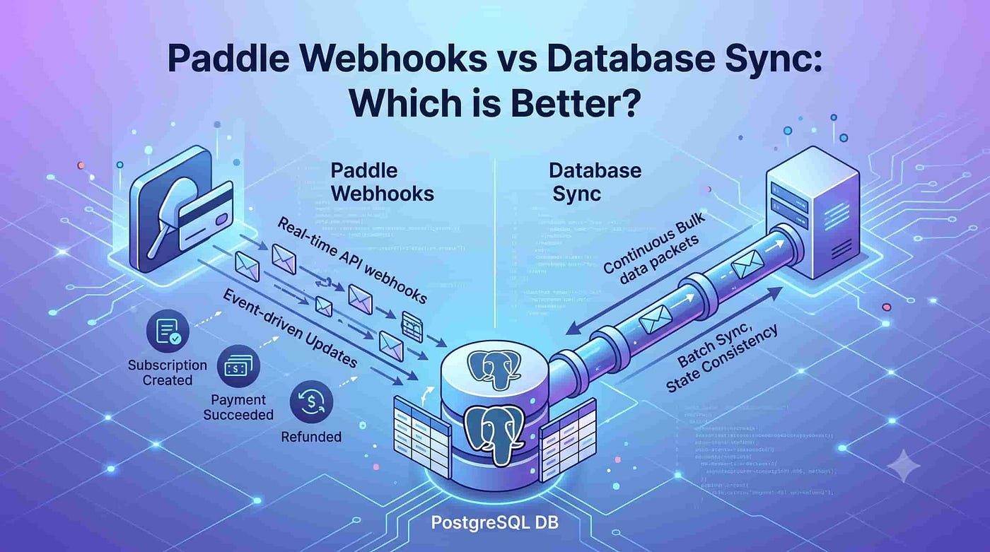 Paddle Webhooks vs Database Sync: Which is Better?