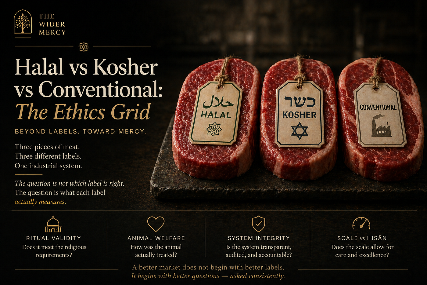 Halal vs Kosher vs Conventional: The Ethics Grid