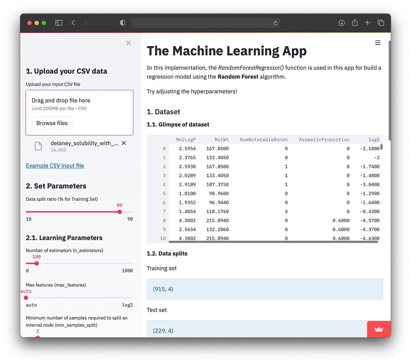 Csv file store for machine learning