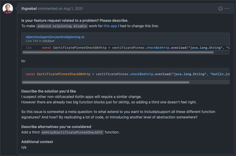 ssl pinning bypass using objection