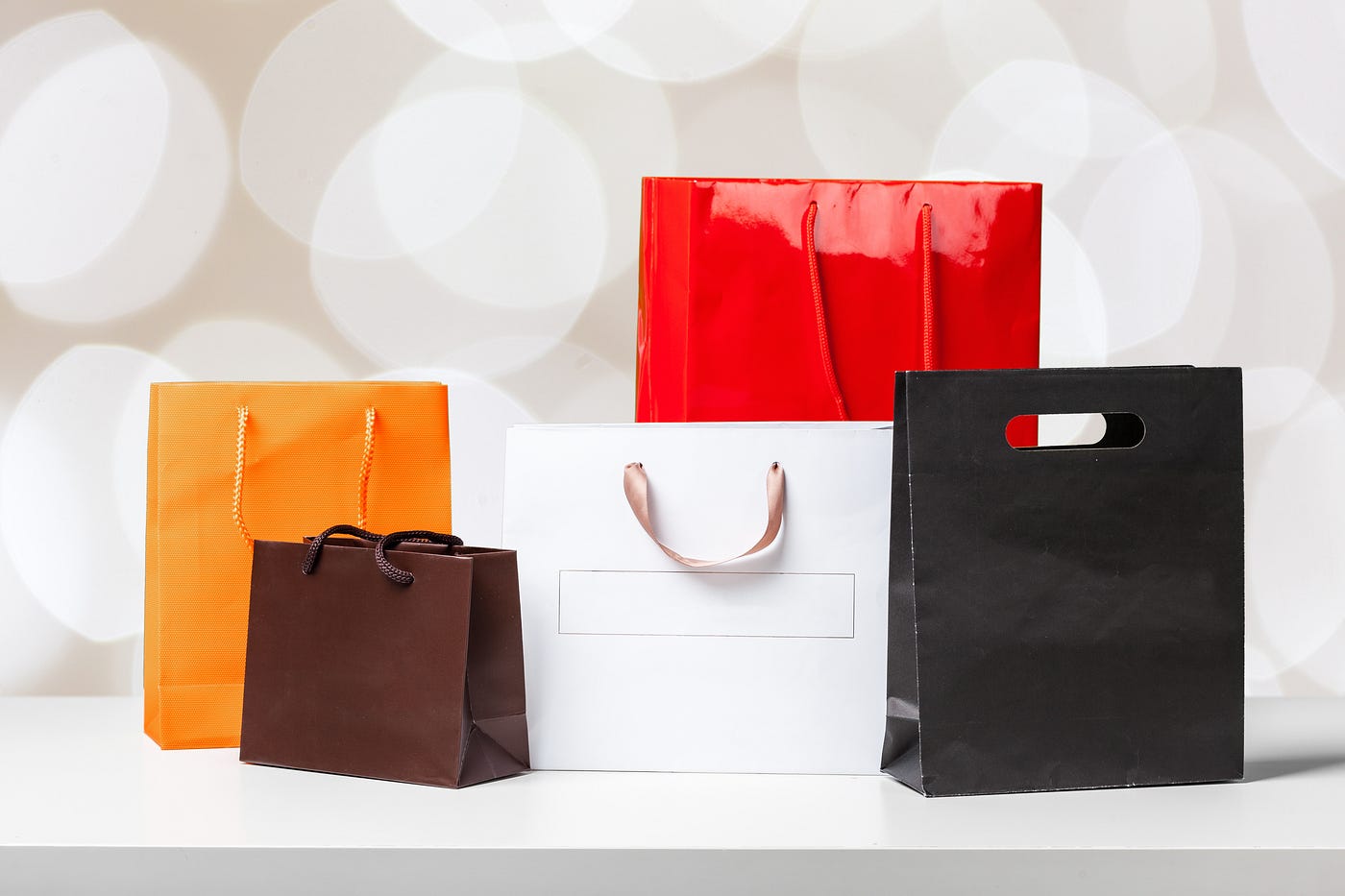 Black and sale red gift bags