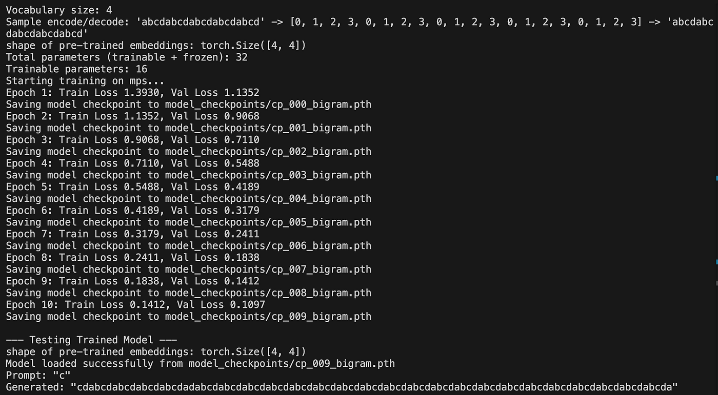 Train a Bigram Sequence Model with PyTorch