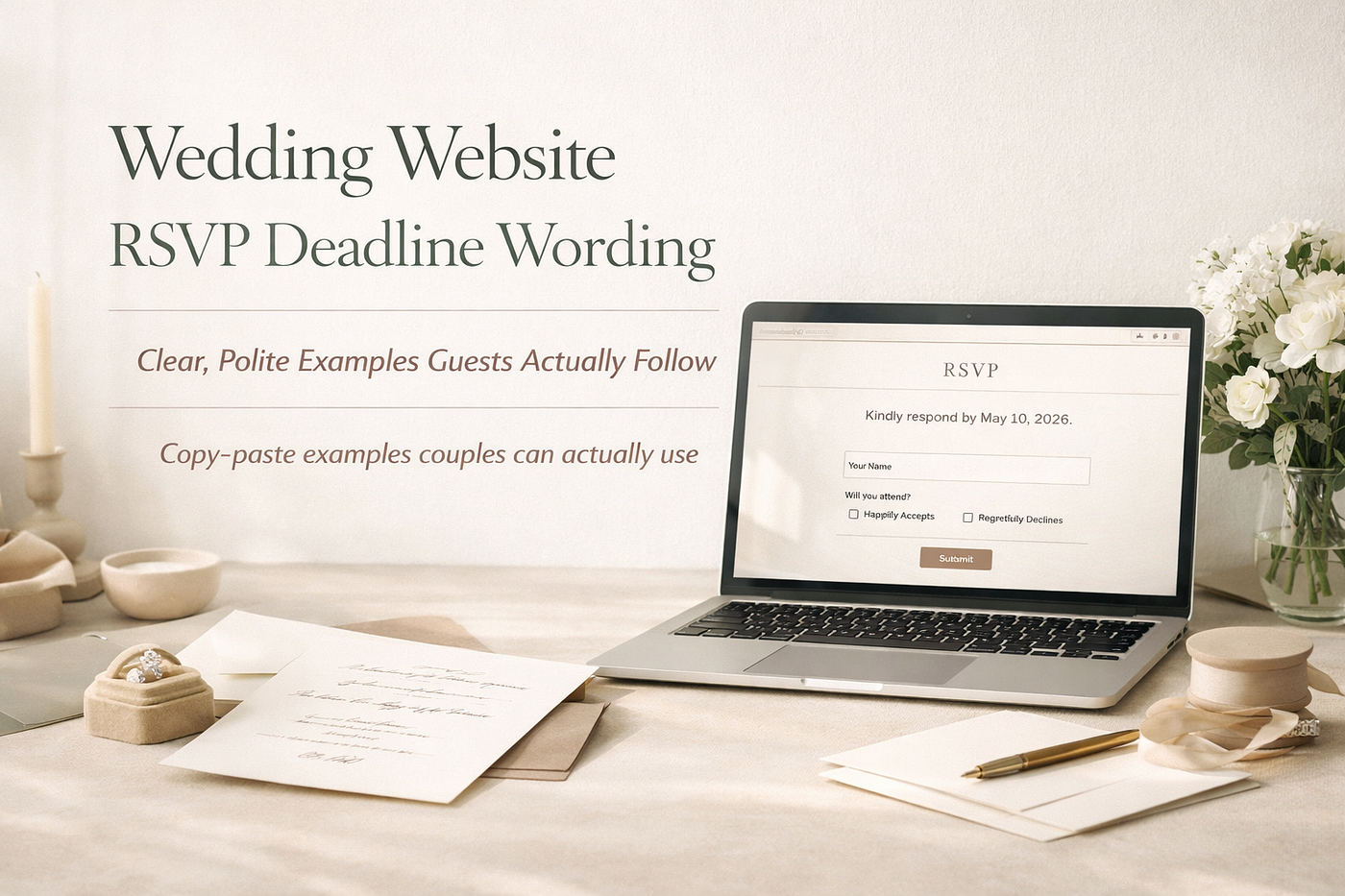 Wedding Website RSVP Deadline Wording: Clear, Polite Examples Guests Actually Follow
