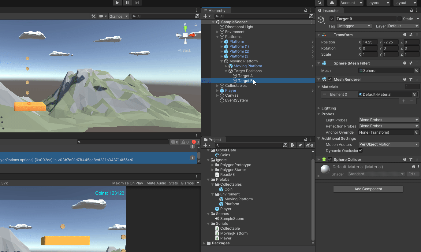 Moving Platforms in Unity. Moving between 2 Transforms | by James Lafritz |  Dev Genius