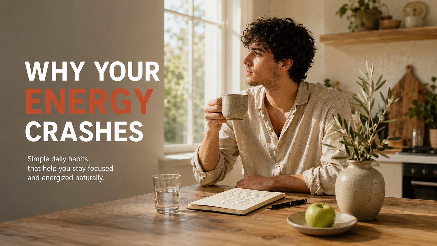 Why Your Energy Crashes During the Day (And How to Fix It Naturally)