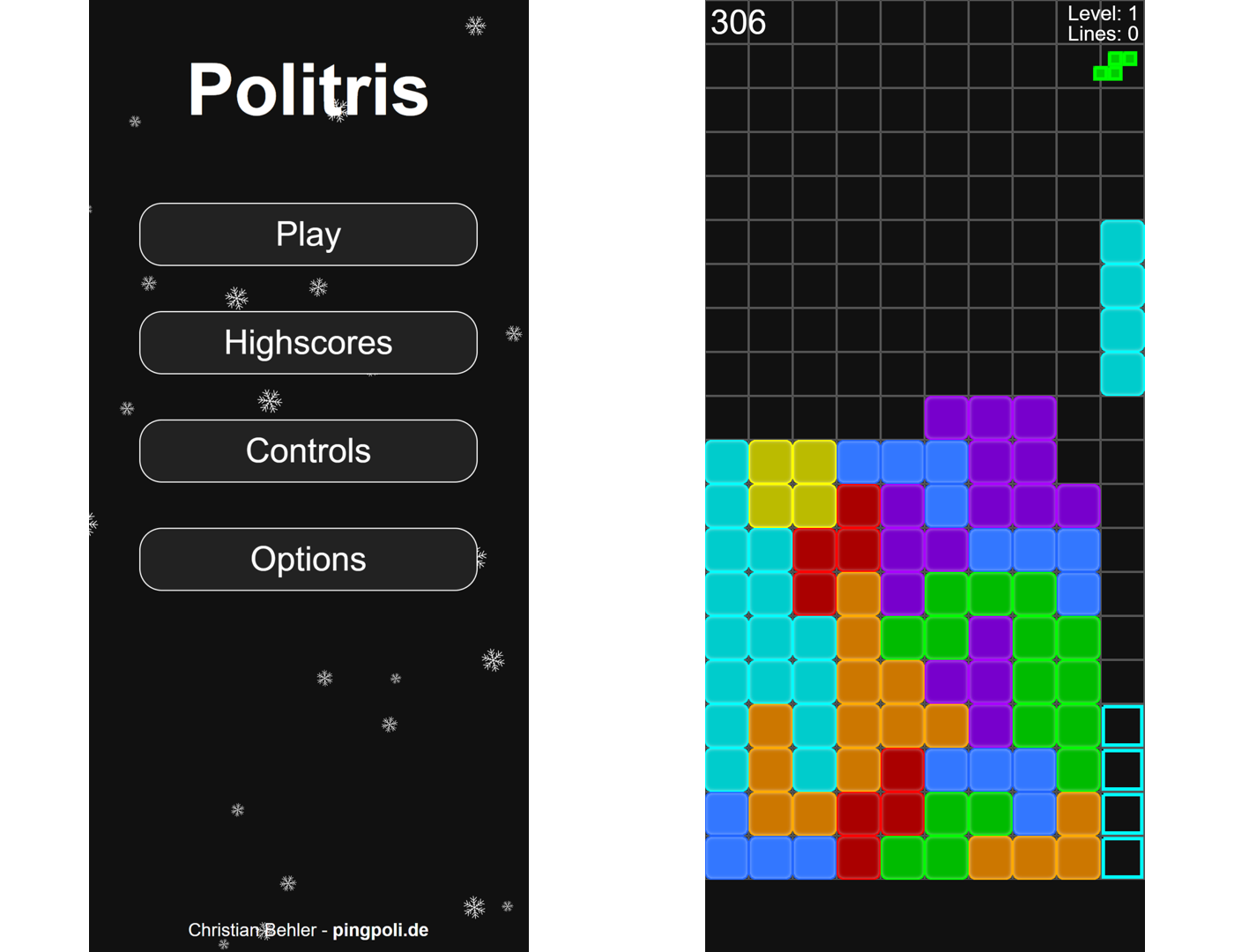 Creating a Tetris App. Developing a Tetris game as a Christmas… | by  Christian Behler | Level Up Coding