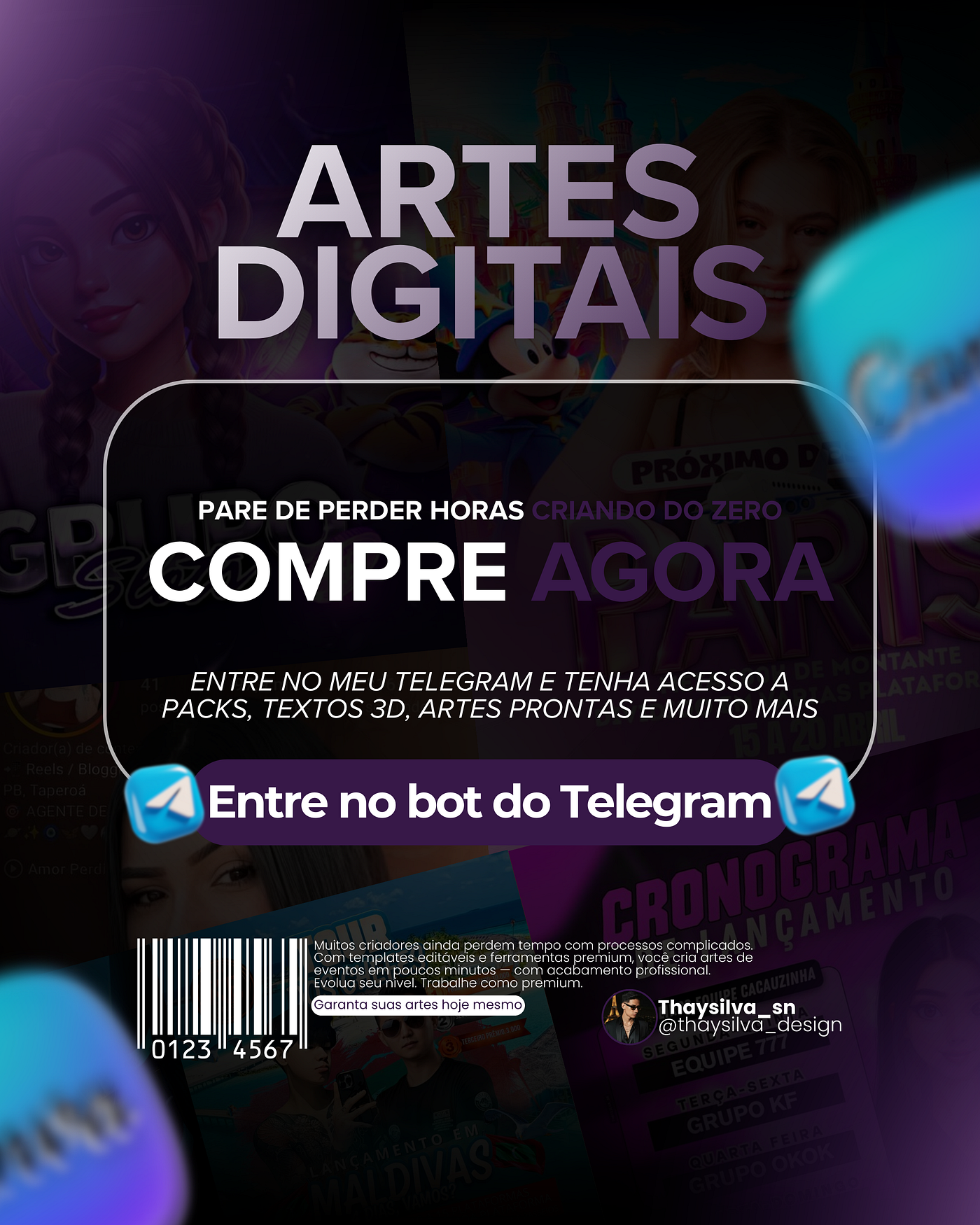 ARTES EDITÁVEIS NO CANVA