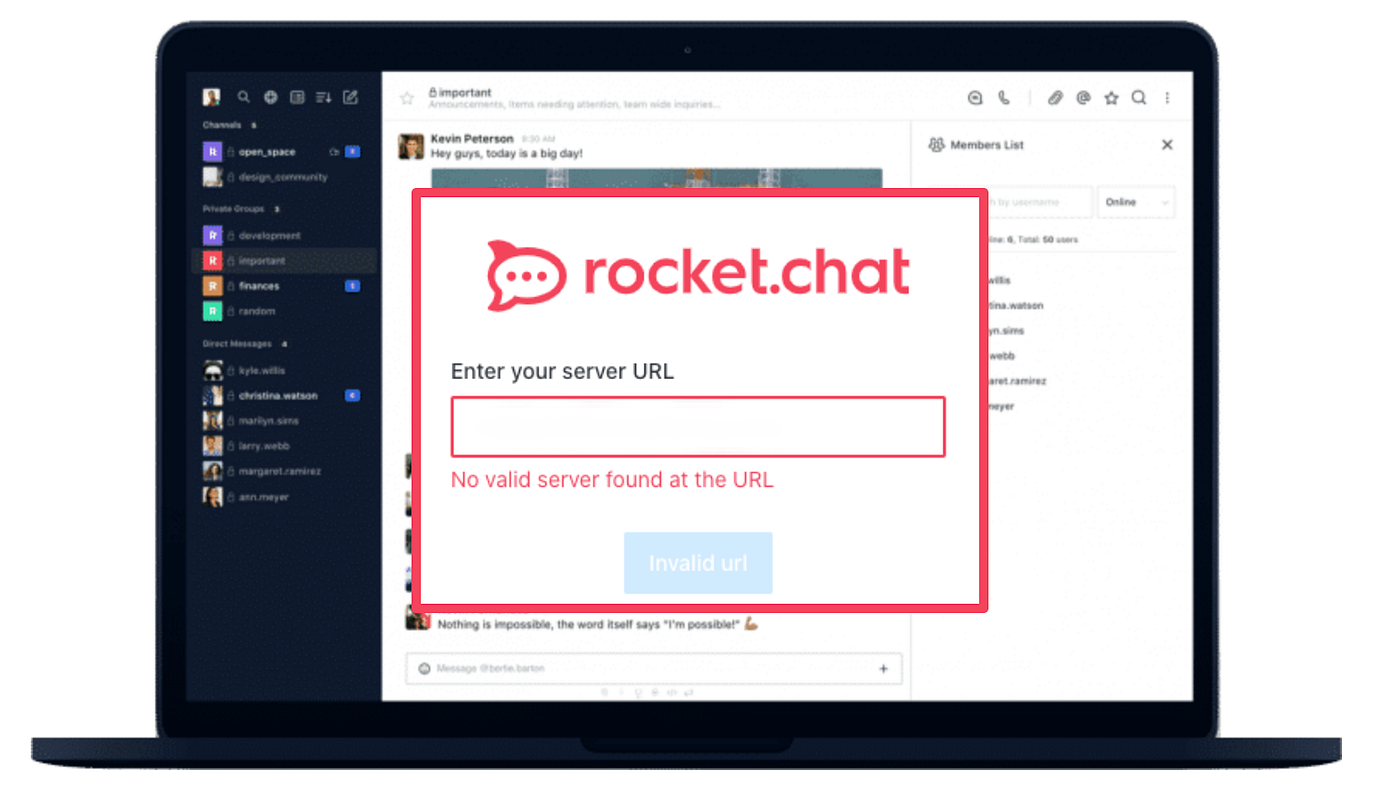 Rocket.Chat Desktop: No valid server found at the URL…wait what?! | by Puru  Tuladhar | Nerd For Tech | Medium