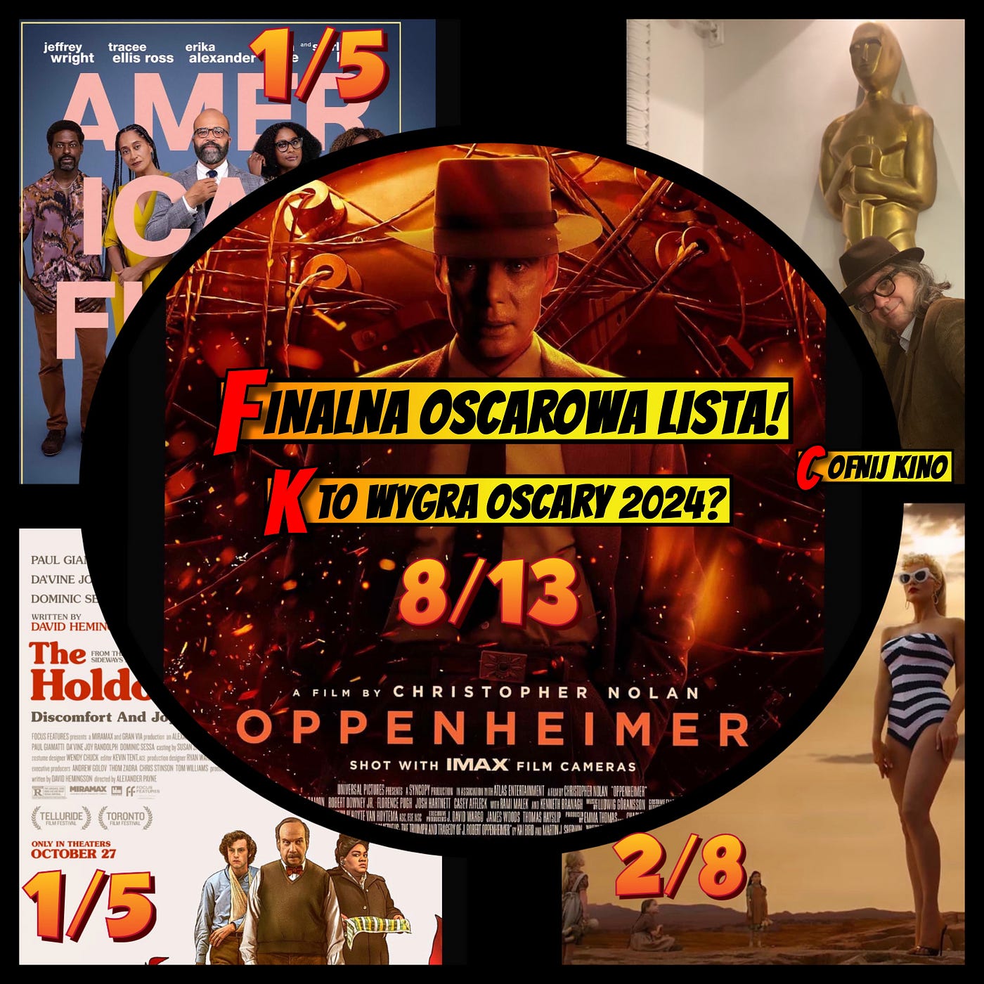 🍅 Cofnij Kino typuje Oscary 2024 – kto wygra? Finalna lista!