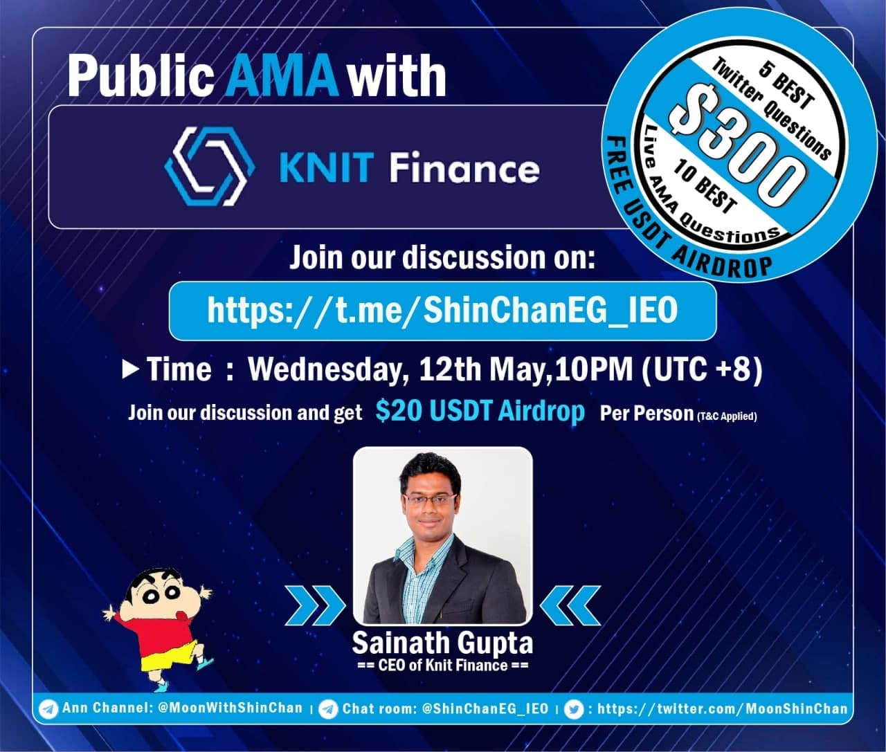 Knit Finance AMA Summary Recap with Shin Chan Community | by  Shinchanieoalerts | Medium